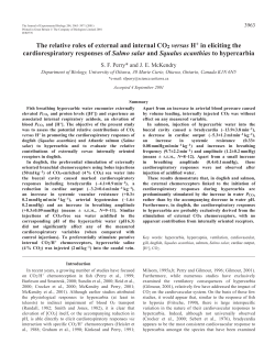 Cardiorespiratory effects of CO2 in fish