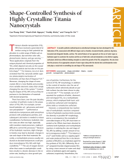 Shape-Controlled Synthesis of Highly Crystalline Titania Nanocrystals