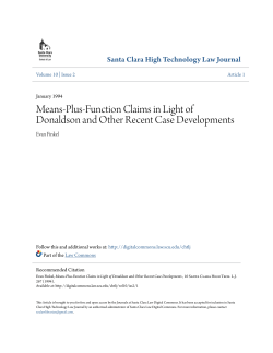 Means-Plus-Function Claims in Light of Donaldson