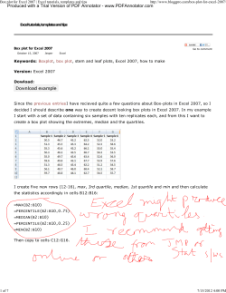 Box plot for Excel 2007 | Excel tutorials, templates and tips