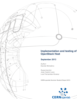 Implementation and testing of OpenStack Heat