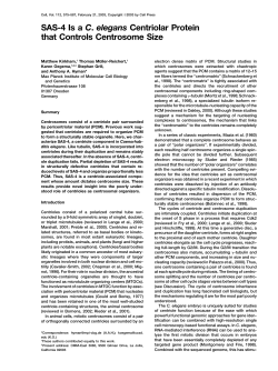 SAS-4 Is a C. elegans Centriolar Protein that Controls Centrosome