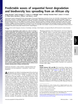 Predictable waves of forest degradation and biodiversity loss