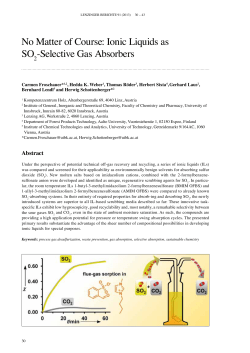 No Matter of Course: Ionic Liquids as So -Selective