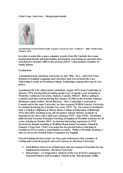 Celia Craig - Gourdon Community Council