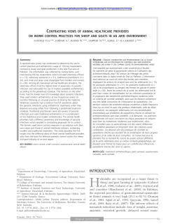Contrasting views of animal healthcare providers on worm control