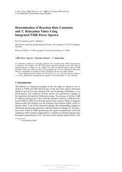 Determination of Reaction Rate Constants and T2 Relaxation Times