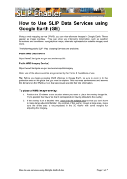 How to Use SLIP Data Services using Google Earth