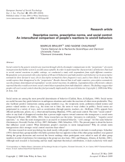 Descriptive norms, prescriptive norms, and social control: An