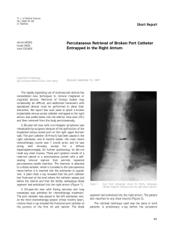 Percutaneous Retrieval of Broken Port Catheter