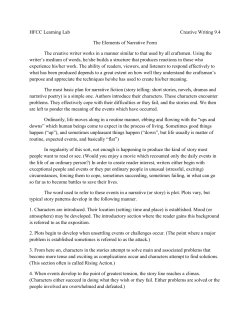 9.4 The Elements of Narrative Form