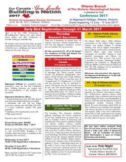 Conference 2017 Brochure - OGS Conference 2017