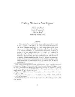 Finding Minimum Area k-gons