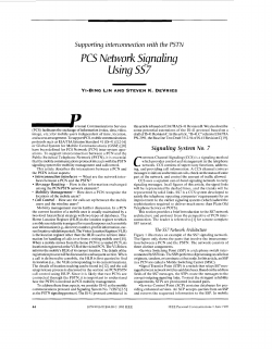 PCS network signaling using SS7