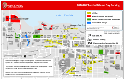 2016 UW Football Game Day Parking