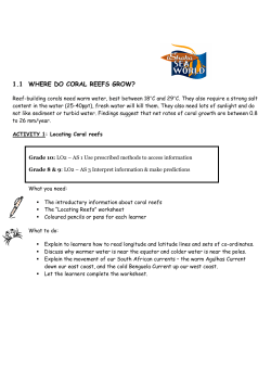 1.1 where do coral reefs grow