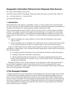 Geographic Information Retrieval from Disparate Data Sources 2