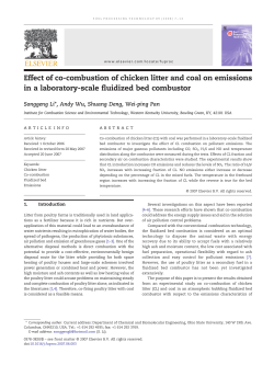 Effect of co-combustion of chicken litter and coal on