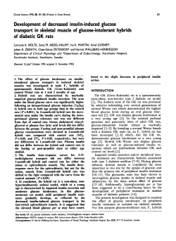 Development of Decreased Insulin-Induced
