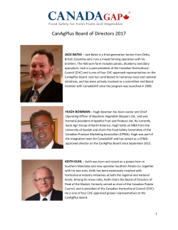CanAgPlus Board of Directors 2017