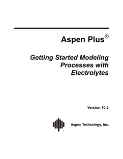 Getting Started Modeling Processes with Electrolytes