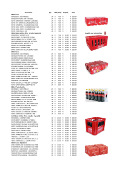Description Qty RSP (Unit) Deposit Case 200ml Cans COKE 01X24