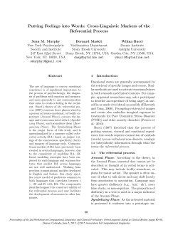 Putting Feelings into Words: Cross