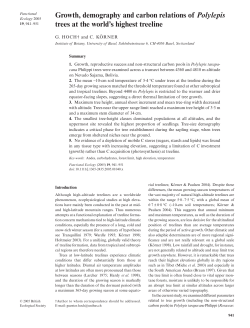 Growth, demography and carbon relations of Polylepis trees at the