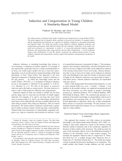 Induction and Categorization in Young Children: A Similarity