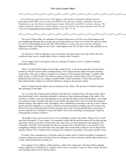 "The Trial of Arthur Miller" In the following essay from the June 1957