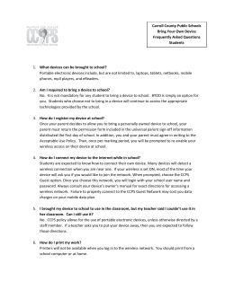 1. What devices can be brought to school? Portable electronic