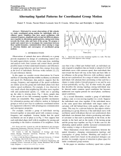 Alternating Spatial Patterns for Coordinated Group Motion