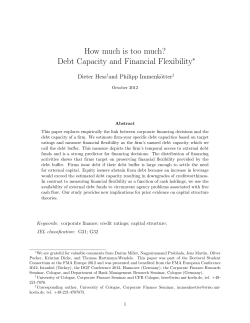 How much is too much? Debt Capacity and Financial Flexibility