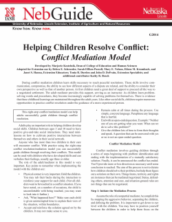Helping Children Resolve Conflict