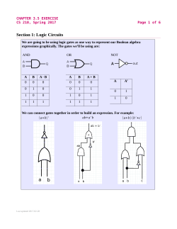 Section 1: Logic Circuits