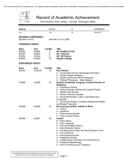 Record of Academic Achievement