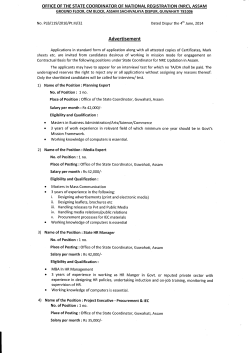 NRC Advertisement for Recruitment