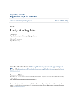 Immigration Regulation - Pepperdine Digital Commons
