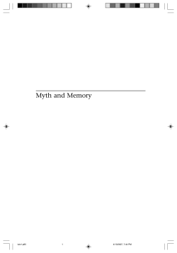 Myth and Memory