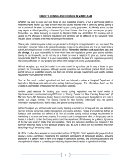 county zoning and horses in maryland