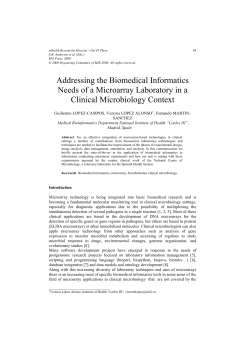 Addressing the Biomedical Informatics Needs of a Microarray