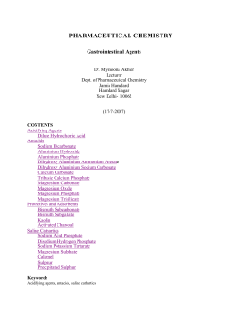 revised Gastrointestinal agents