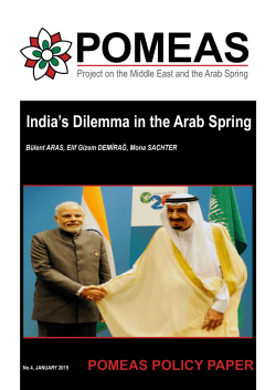 India`s Dilemma in the Arab Spring