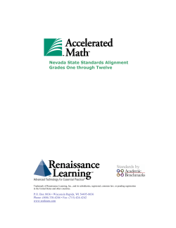 Nevada State Standards Alignment Grades One