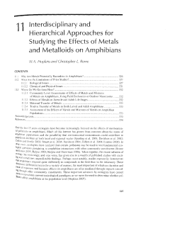 Hopkins, W.A., and Rowe, C.L., 2010
