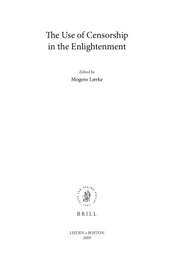 The Use of Censorship in the Enlightenment