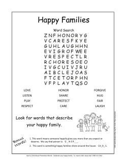 happy families word search