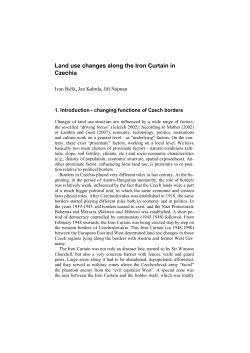 Land use changes along the Iron Curtain in Czechia