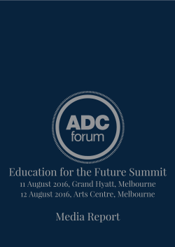 ADC Forum Education Summit 2016 Media Report