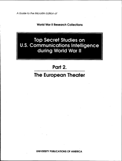 Top Secret Studies on U.S. Communications Intelligence during